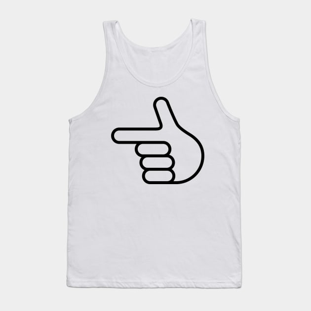 Finger Pointing Sign Tank Top by Radradrad